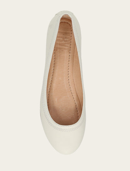 Women's White Carson Ballet Flats | Frye White