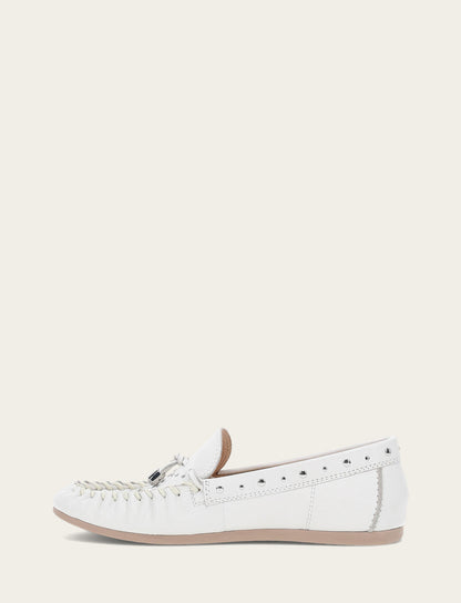 Women's White Naya Stud Moc Loafers | Frye White