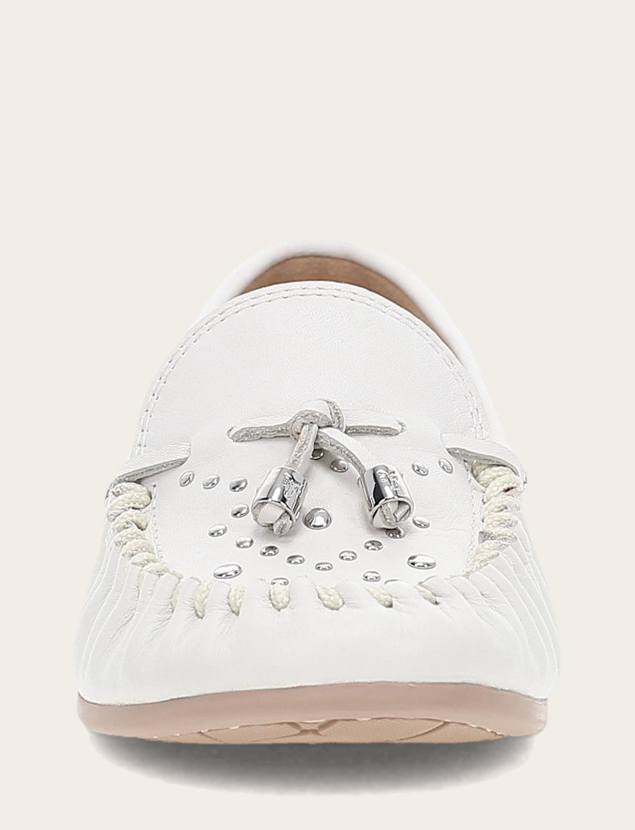 Women's White Naya Stud Moc Loafers | Frye White