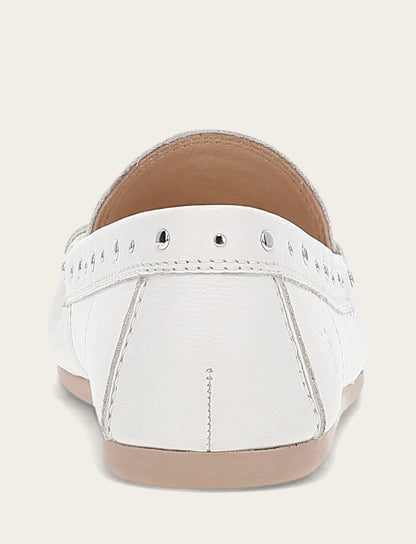 Women's White Naya Stud Moc Loafers | Frye White