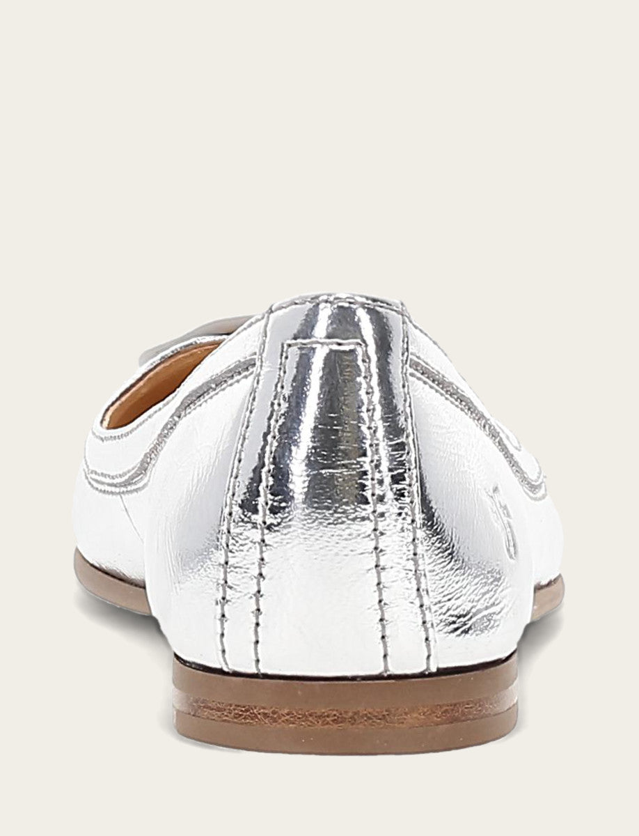 Women's Silver Carson Logo Ballet Flats | Frye Silver