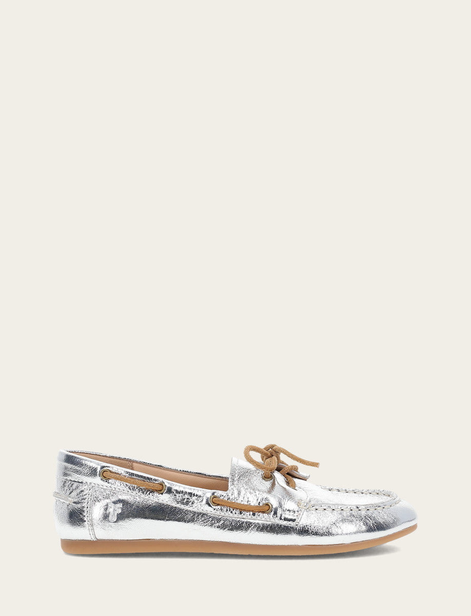 Women's Silver Naya Boat Shoes | Frye Silver