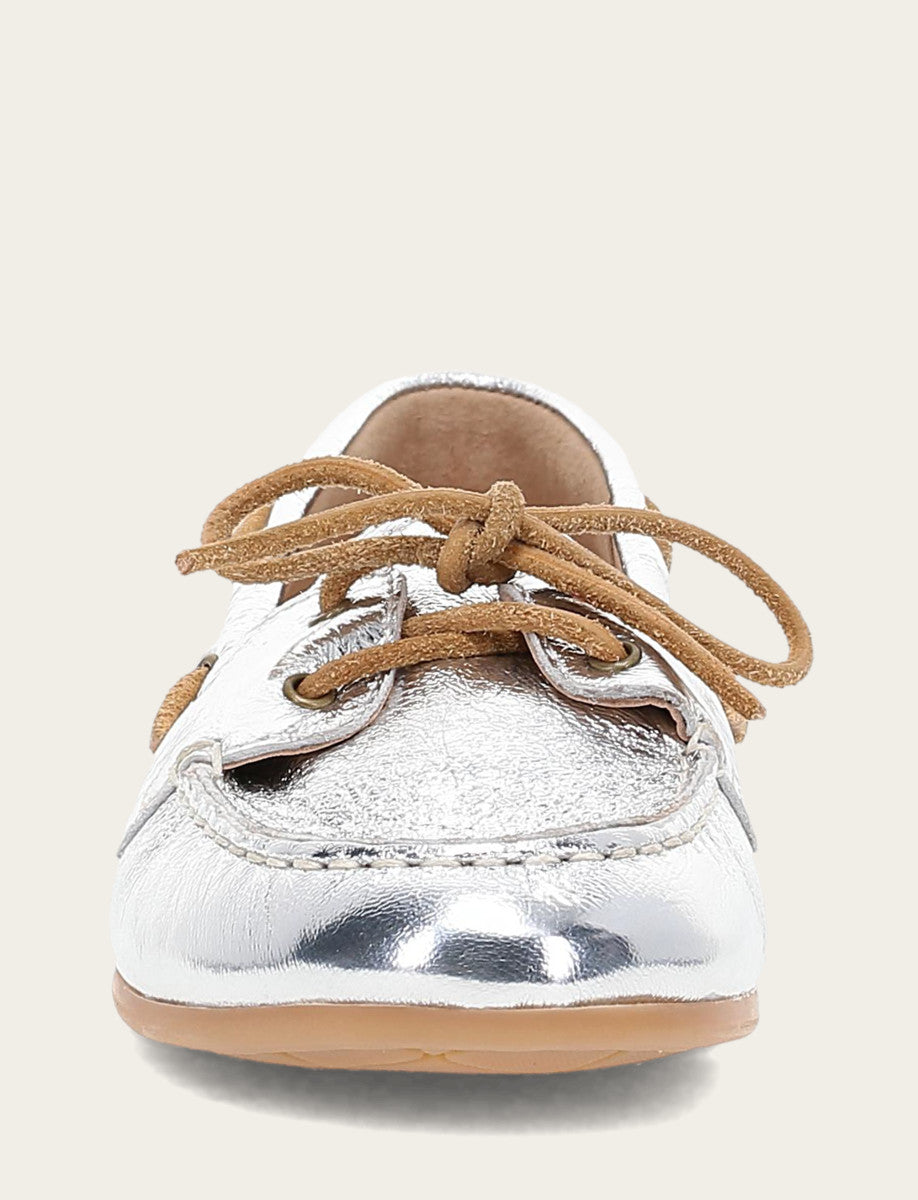 Women's Silver Naya Boat Shoes | Frye Silver