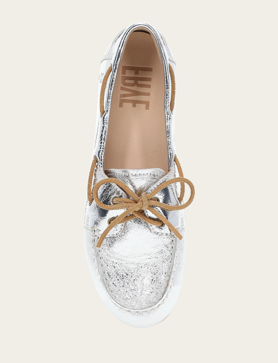 Women's Silver Naya Boat Shoes | Frye Silver