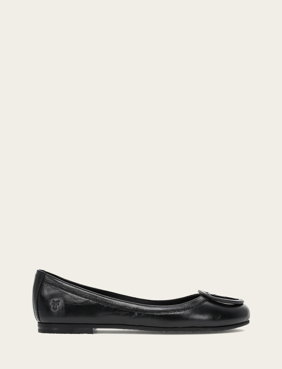 Women's Black Carson Logo Ballet Flats | Frye Black