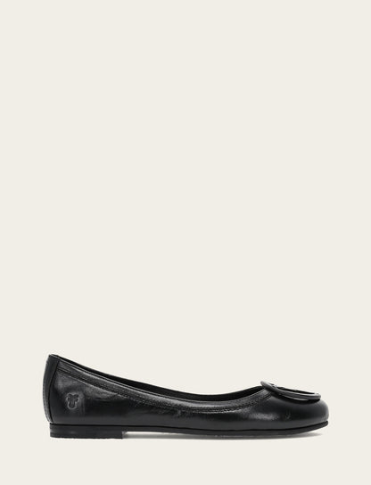 Women's Black Carson Logo Ballet Flats | Frye Black