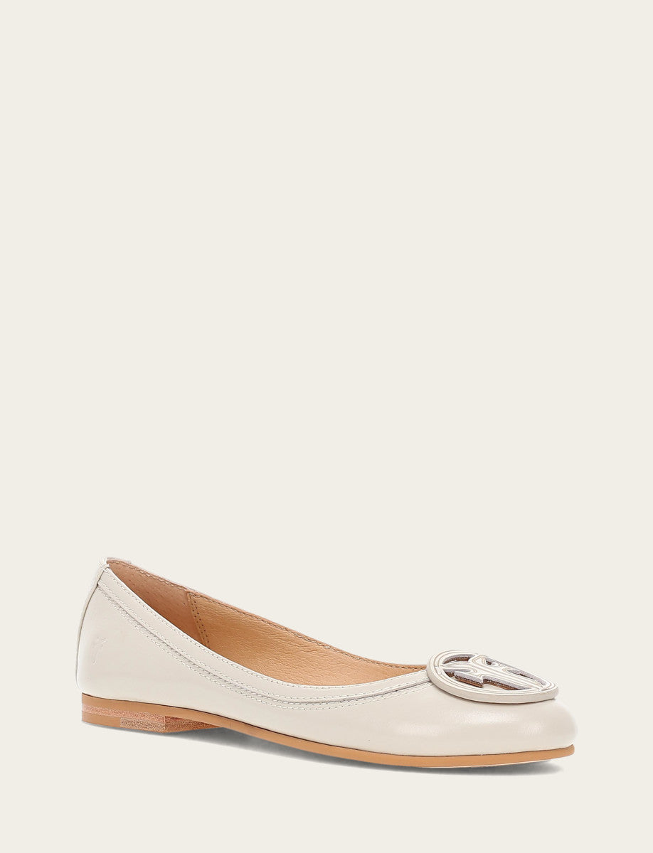 Women's Ivory Carson Logo Ballet Flats | Frye Ivory