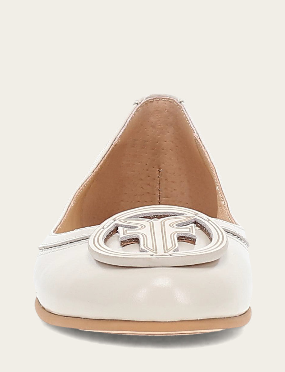 Women's Ivory Carson Logo Ballet Flats | Frye Ivory