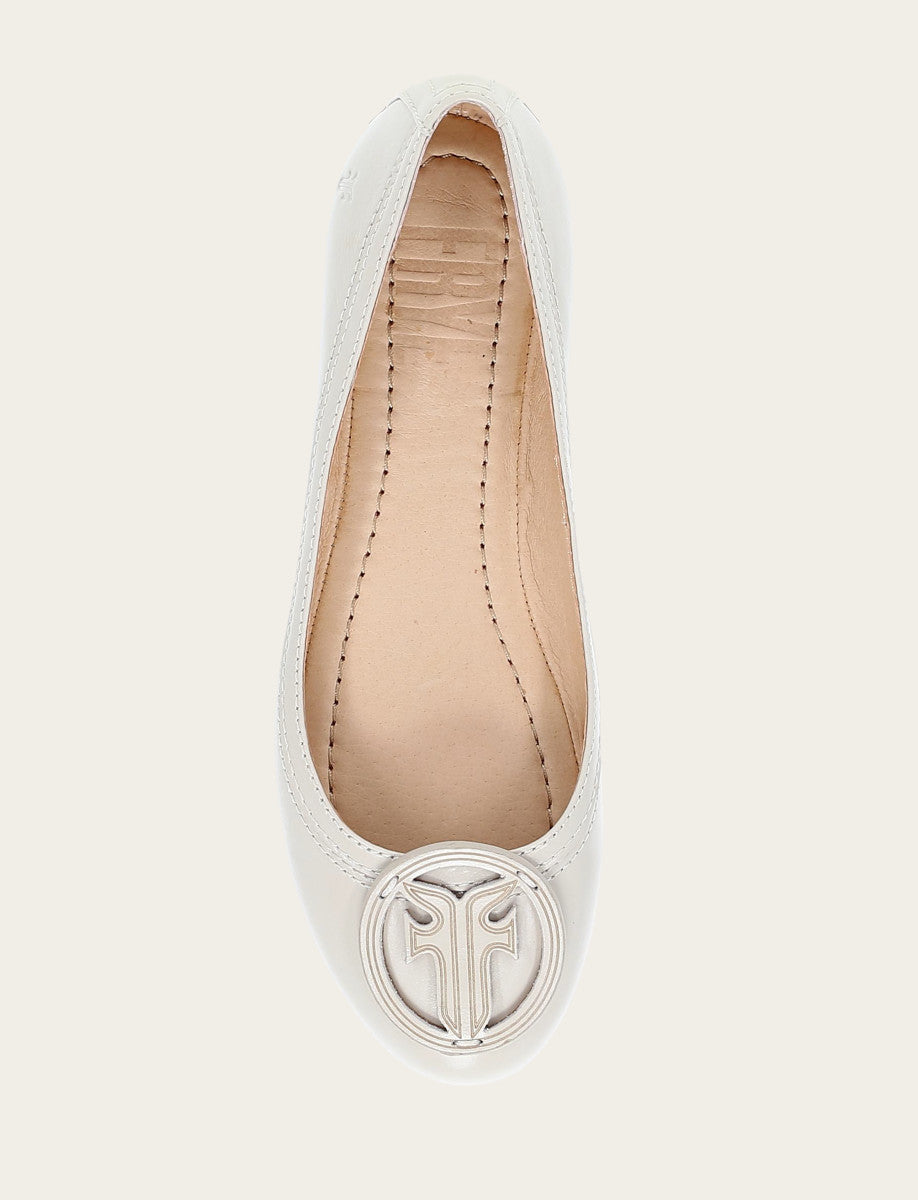 Women's Ivory Carson Logo Ballet Flats | Frye Ivory