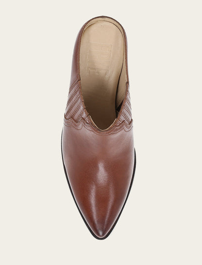 Women's Cinnamon Sara Western Mules | Frye Cinnamon