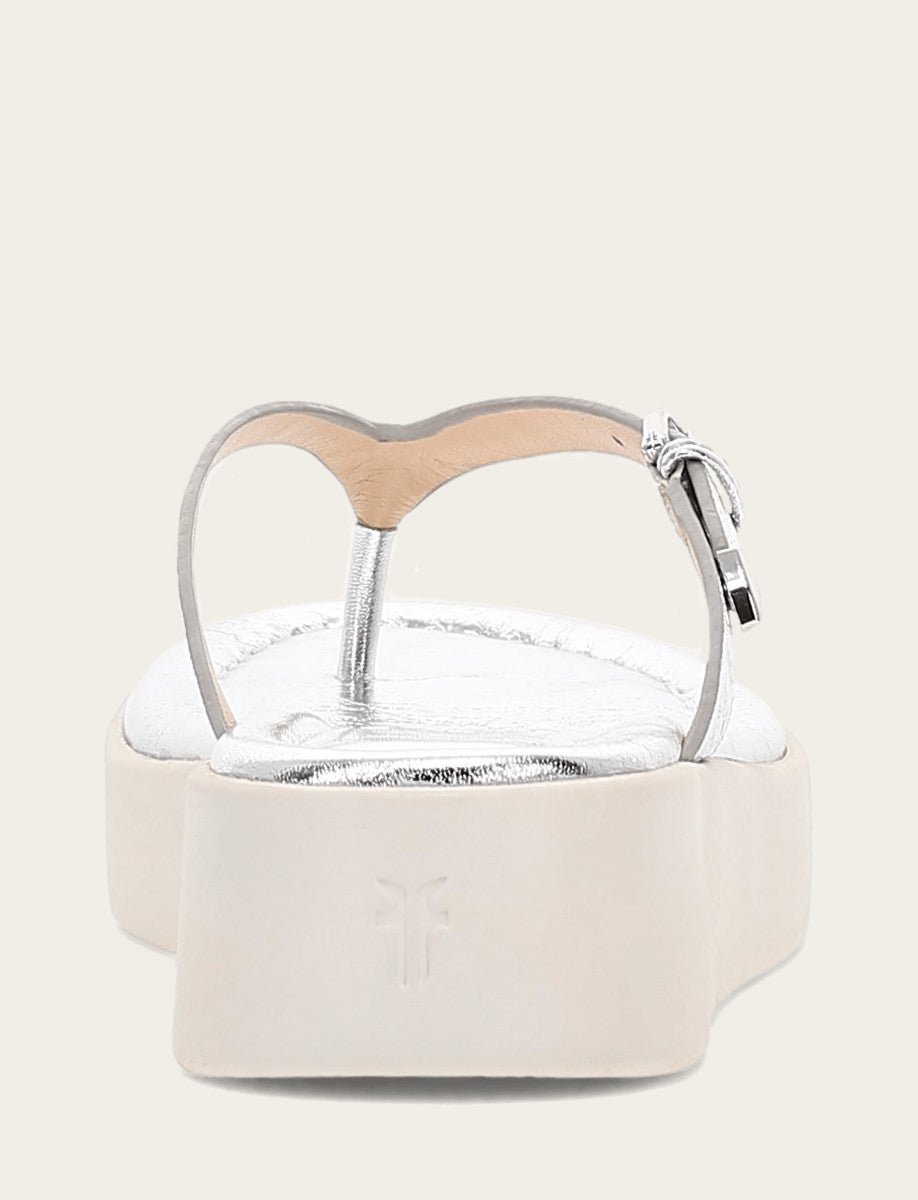 Women's Silver Maya Buckle Thong Sandals | Frye Silver