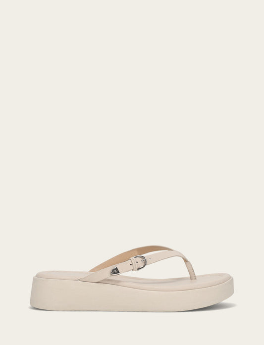Women's Ivory Maya Buckle Thong Sandals | Frye Ivory