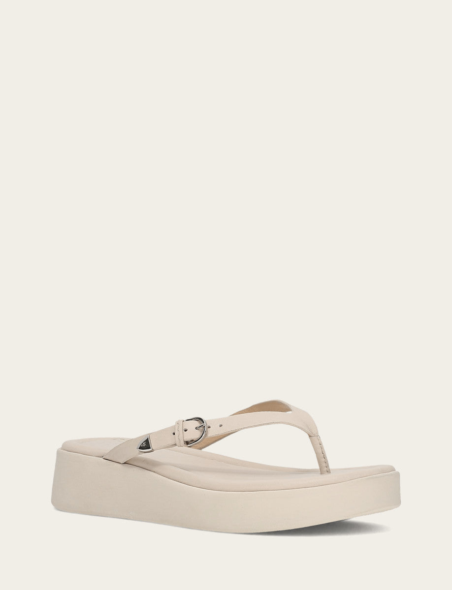 Women's Ivory Maya Buckle Thong Sandals | Frye Ivory