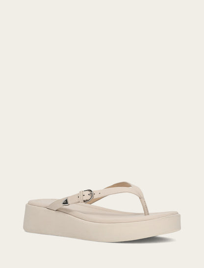 Women's Ivory Maya Buckle Thong Sandals | Frye Ivory