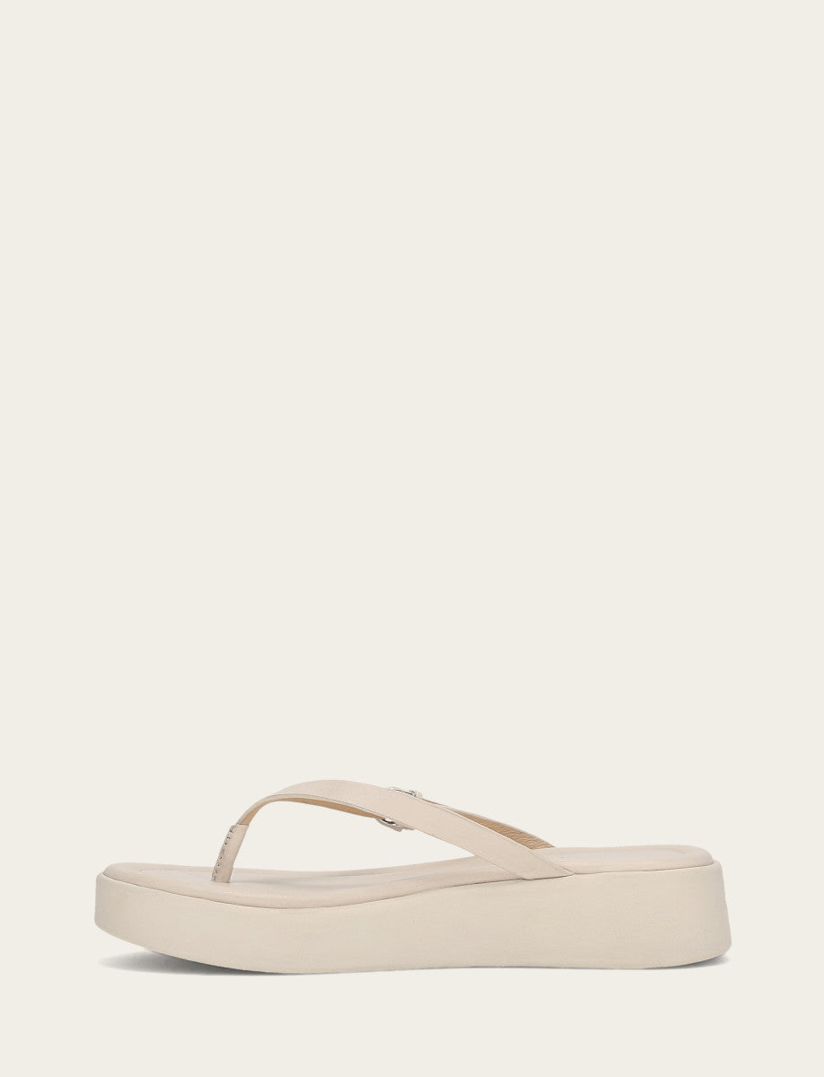 Women's Ivory Maya Buckle Thong Sandals | Frye Ivory