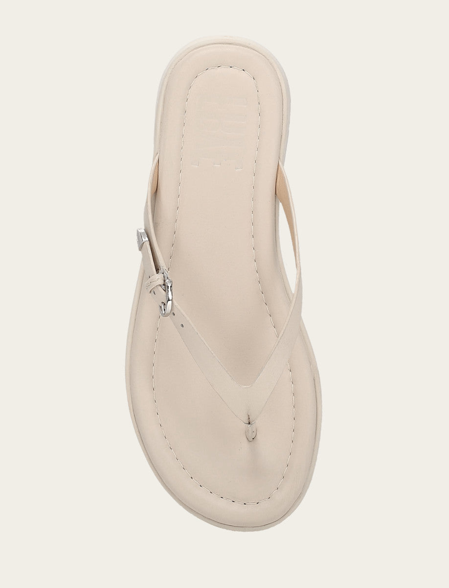 Women's Ivory Maya Buckle Thong Sandals | Frye Ivory