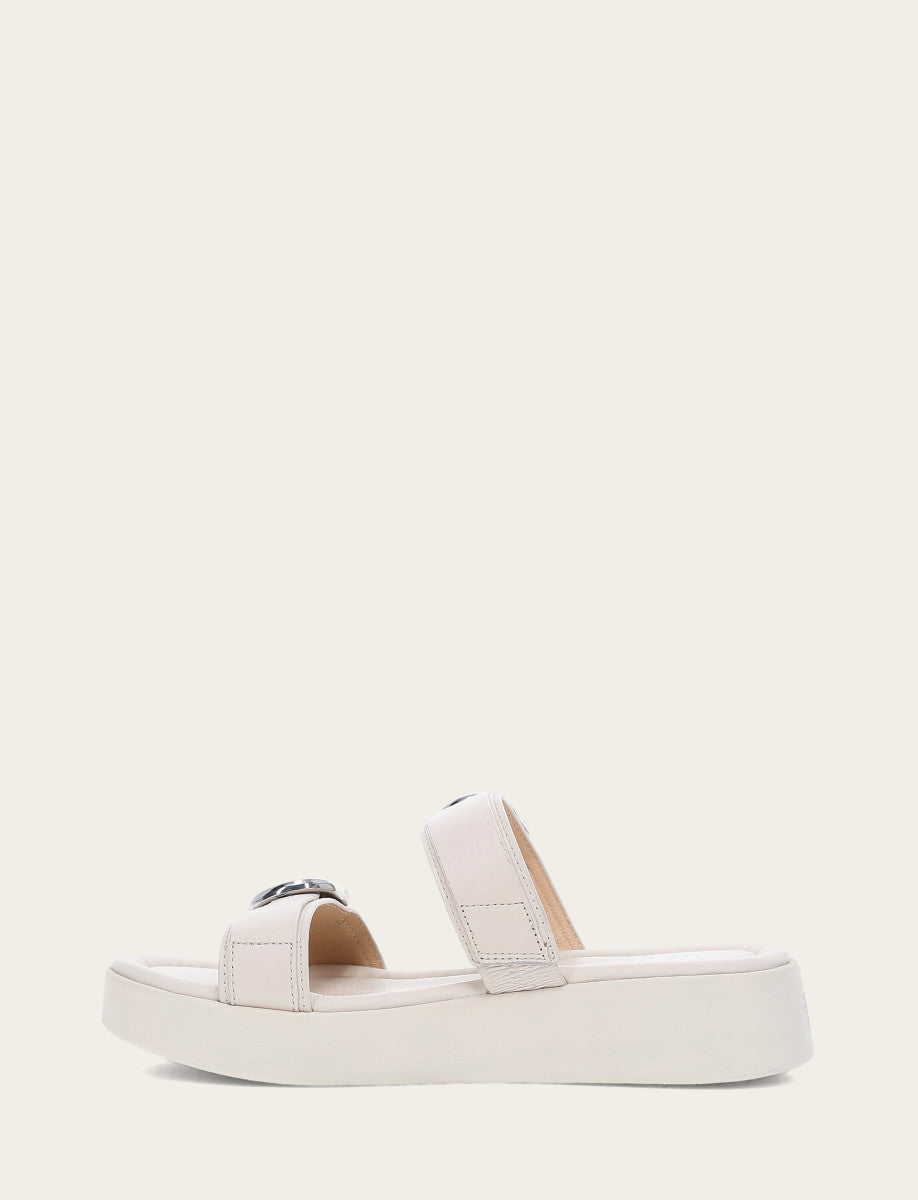Women's Ivory Maya Buckle Sandals | Frye Ivory