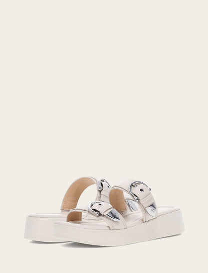 Women's Ivory Maya Buckle Sandals | Frye Ivory