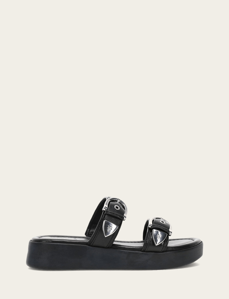 Women's Black Maya Buckle Sandals | Frye Black