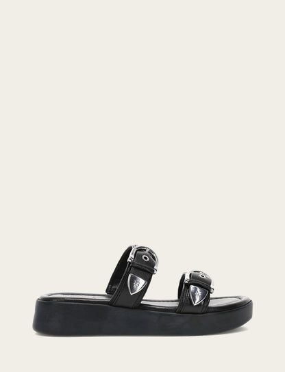 Women's Black Maya Buckle Sandals | Frye Black