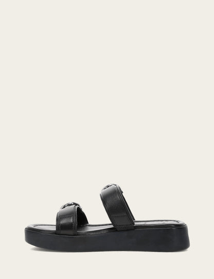 Women's Black Maya Buckle Sandals | Frye Black