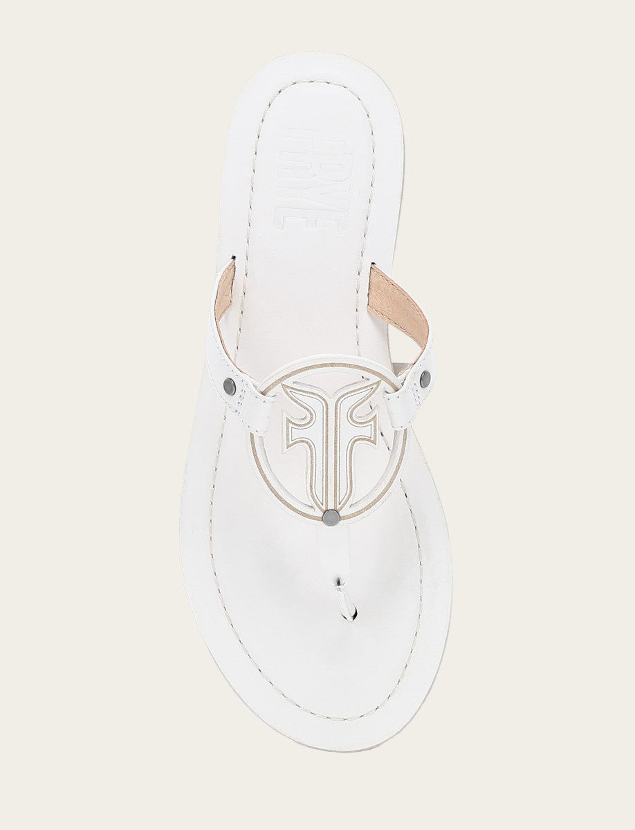 Women's White Taylor Logo Sandals | Frye White