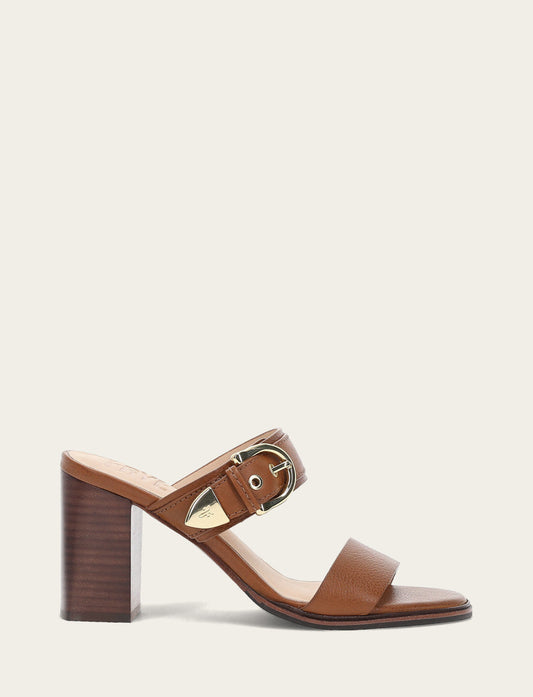 Frye Women's Dark Latte Stella Buckle Slide Sandals