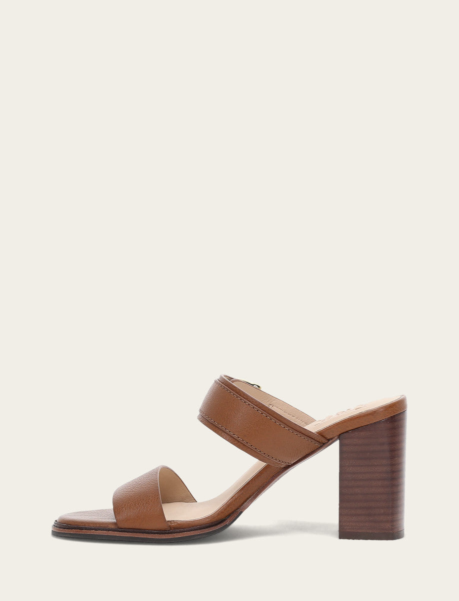 Frye Women's Dark Latte Stella Buckle Slide Sandals