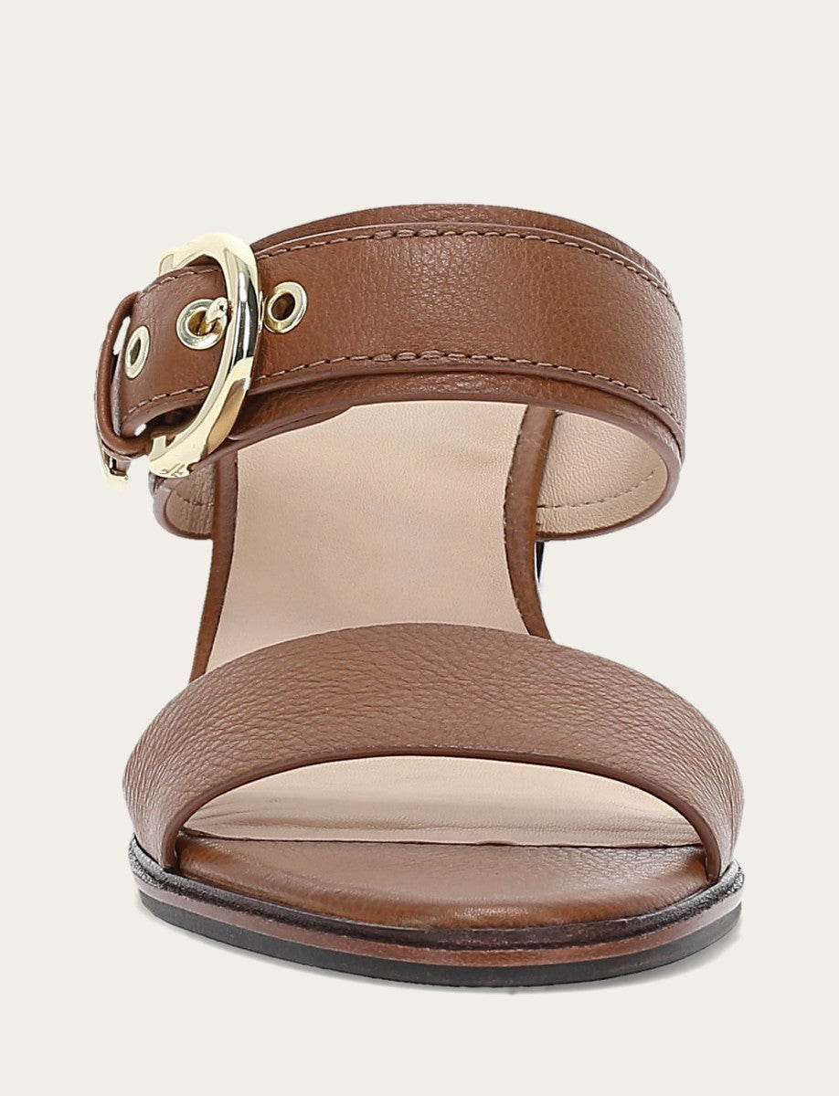 Frye Women's Dark Latte Stella Buckle Slide Sandals