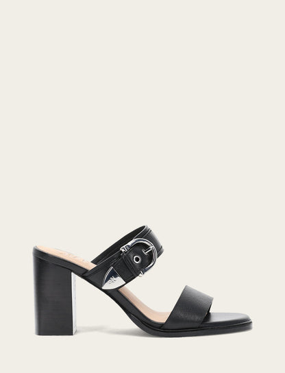 Frye Women's Black Stella Buckle Slide Sandals