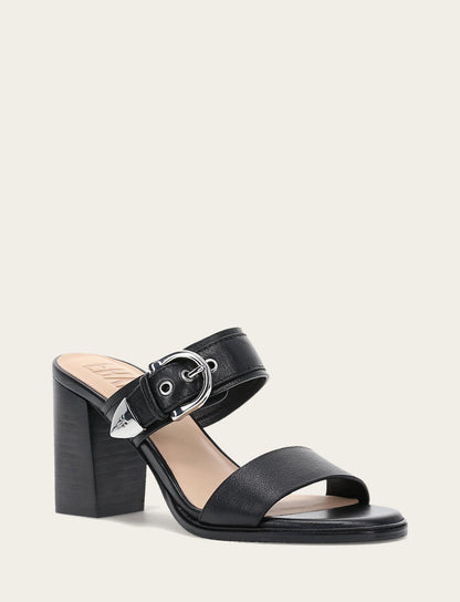 Frye Women's Black Stella Buckle Slide Sandals