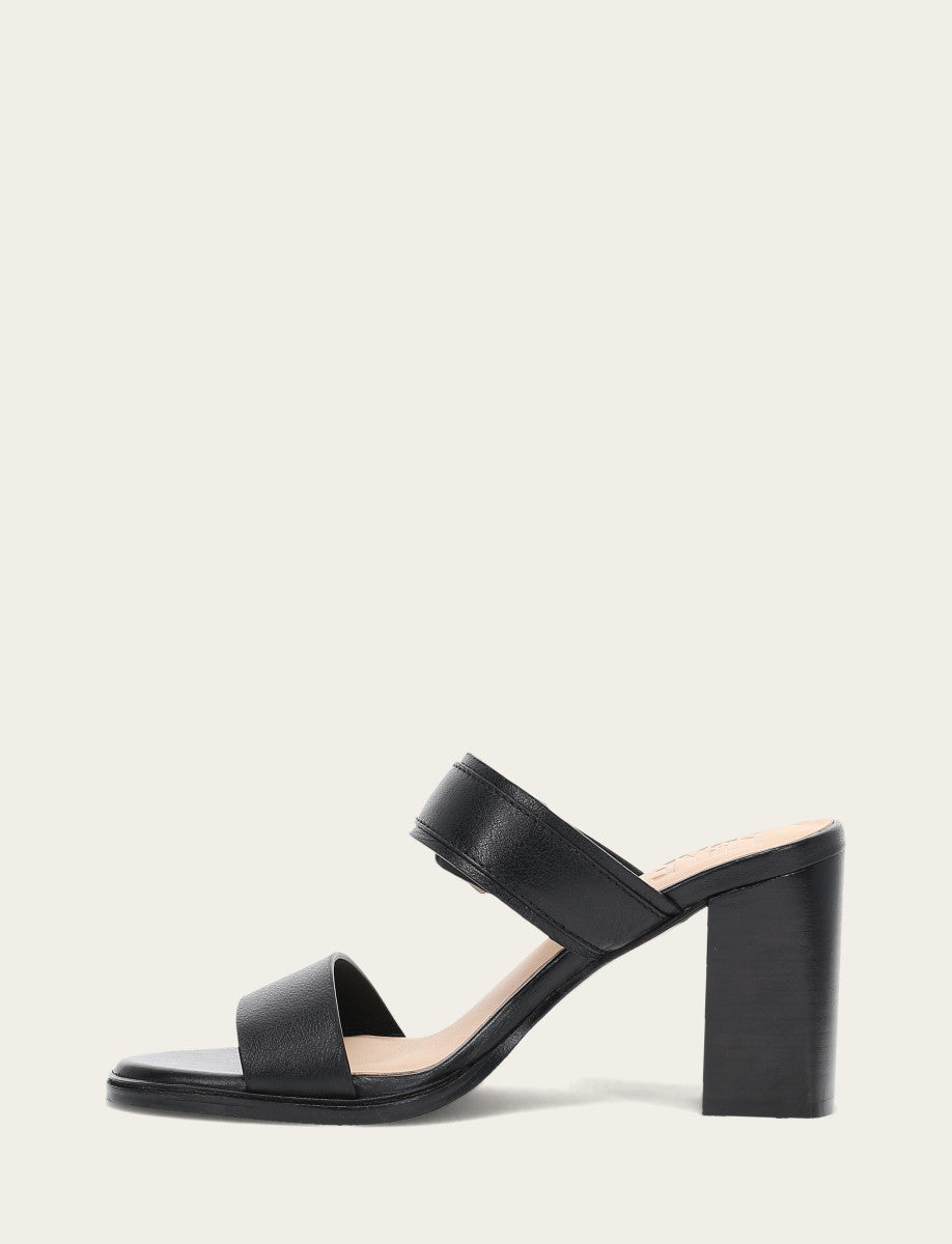 Frye Women's Black Stella Buckle Slide Sandals