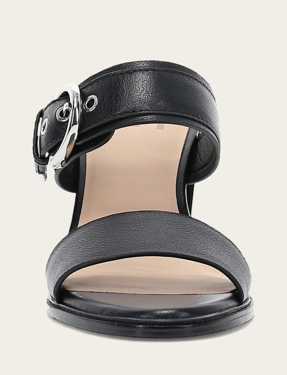 Frye Women's Black Stella Buckle Slide Sandals