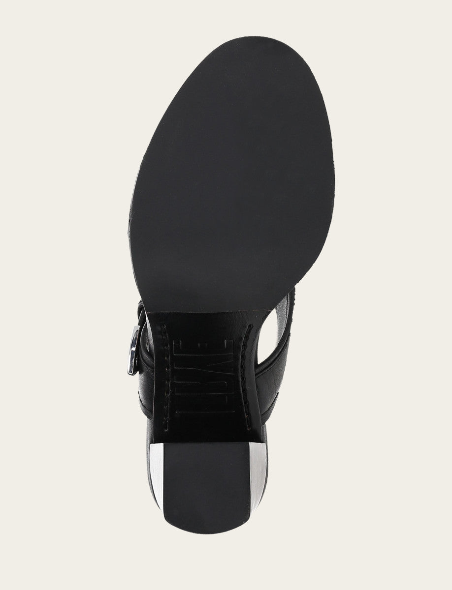 Frye Women's Black Stella Buckle Slide Sandals