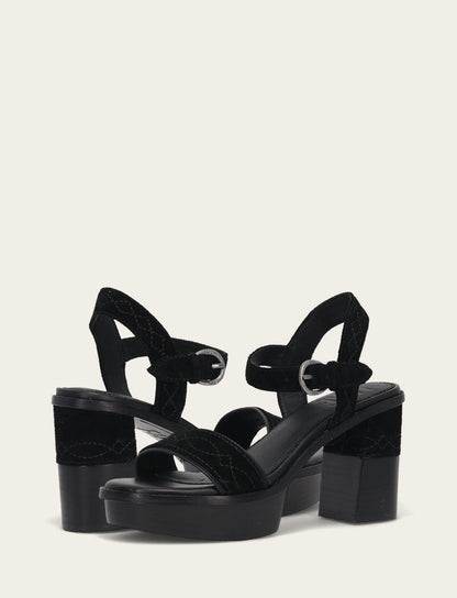 Women’s Black Pipa Woodstock Sandals | Frye Black