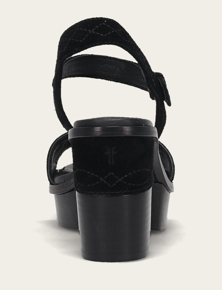 Women’s Black Pipa Woodstock Sandals | Frye Black