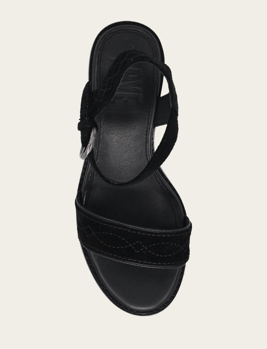 Women’s Black Pipa Woodstock Sandals | Frye Black
