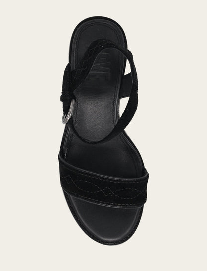 Women’s Black Pipa Woodstock Sandals | Frye Black
