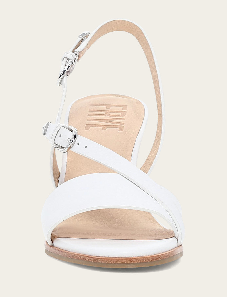 Women's White Rachel Buckle Sandals | Frye White