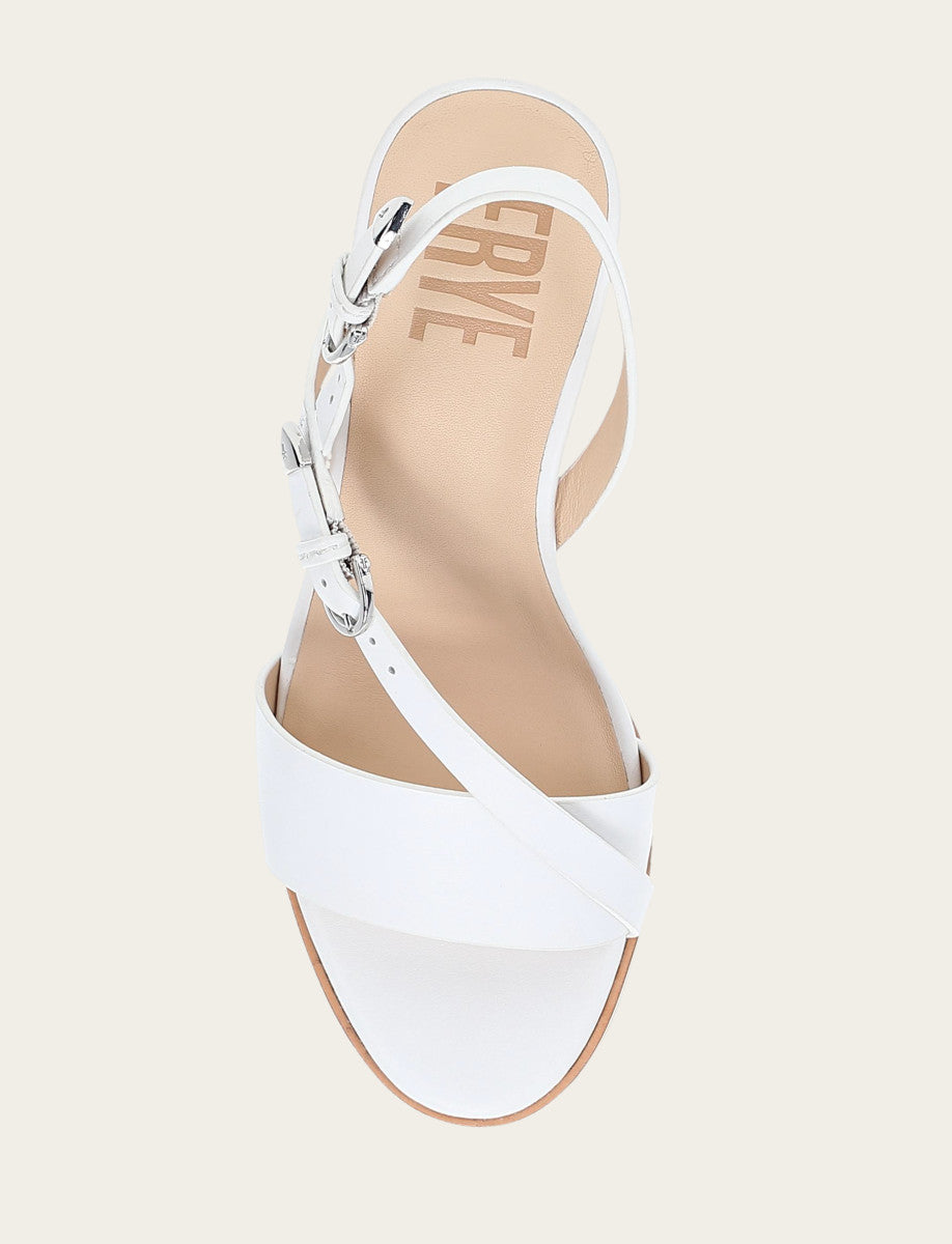 Women's White Rachel Buckle Sandals | Frye White