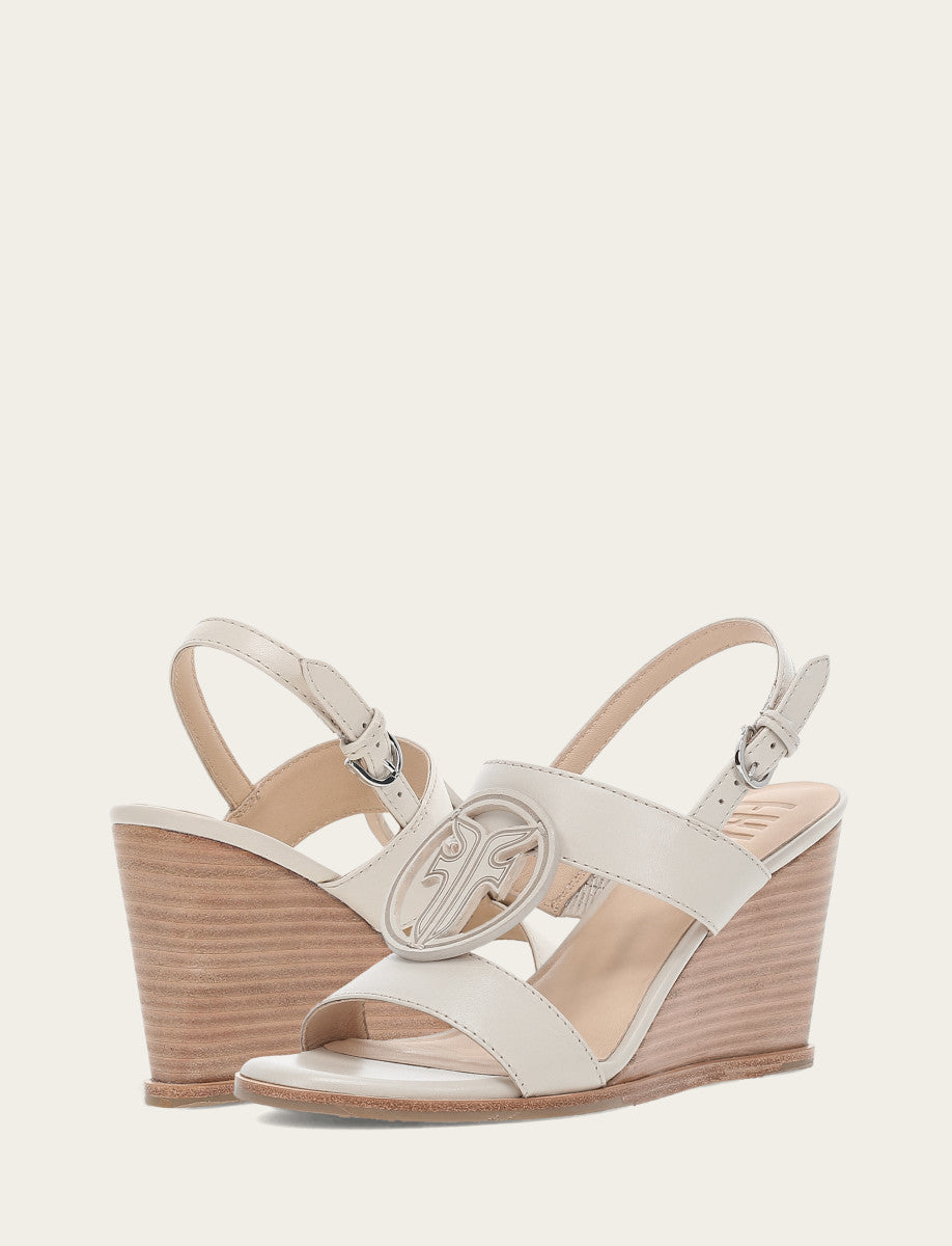 Women's Ivory Rachel Logo Sandals | Frye Ivory