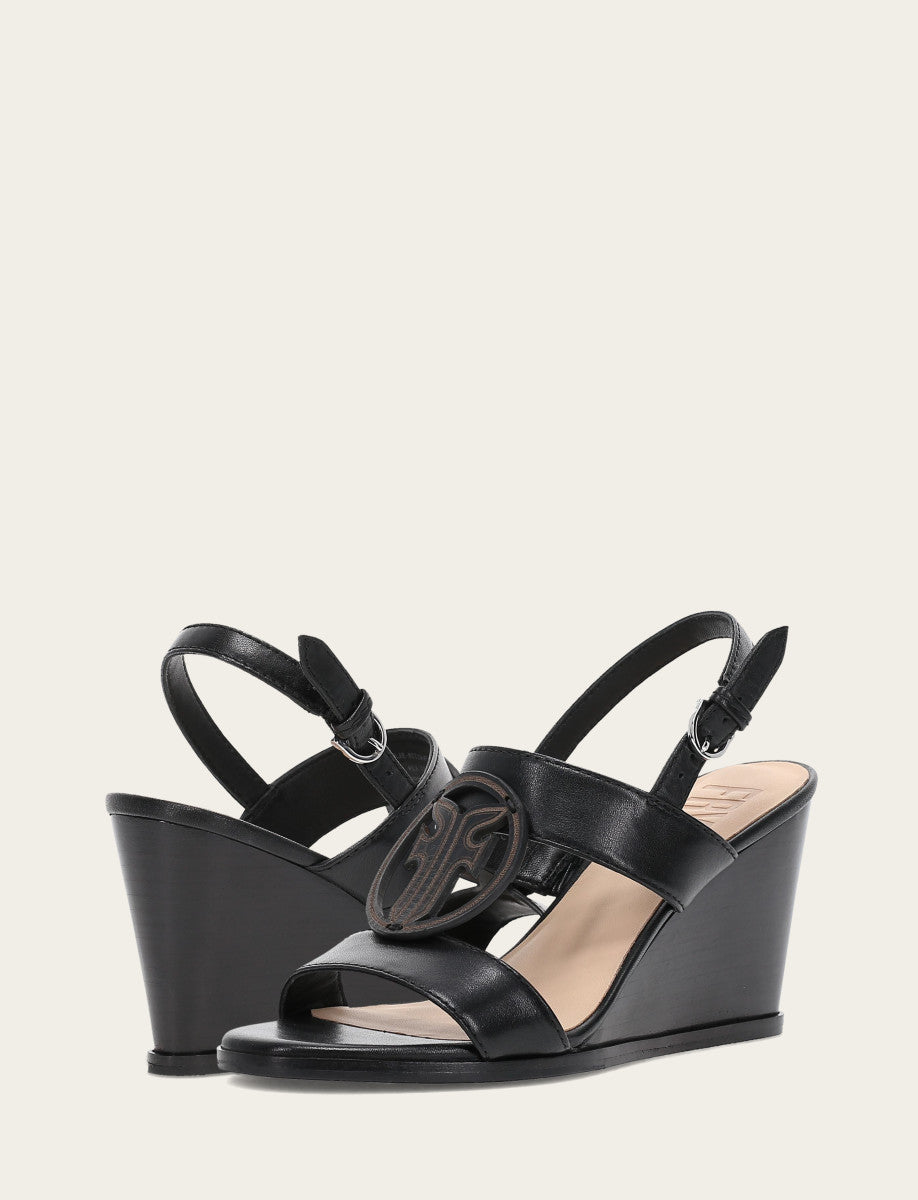 Women's Black Rachel Logo Sandals | Frye Black