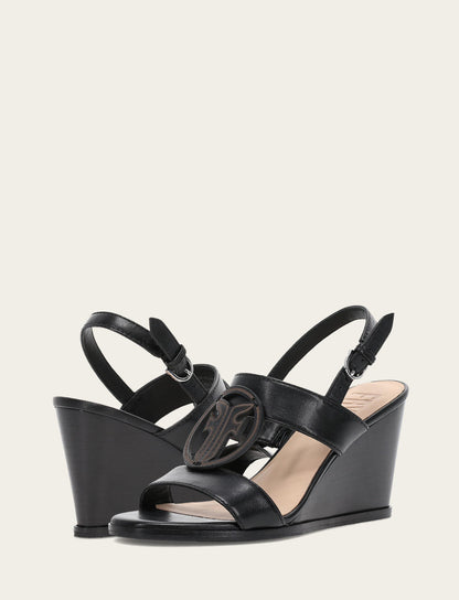 Women's Black Rachel Logo Sandals | Frye Black