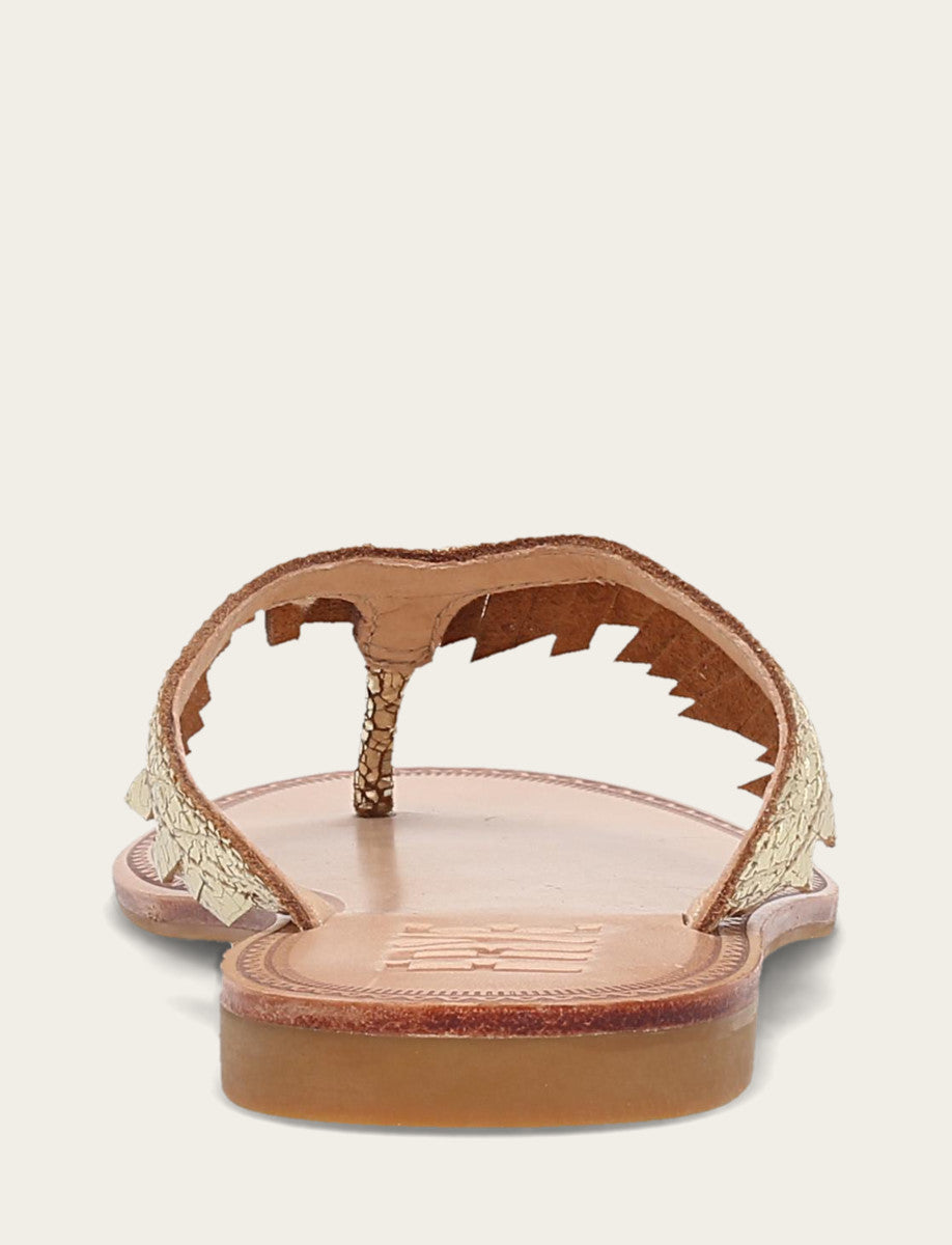 Women's Gold Mirror Ava Fringe Sandals | Frye Gold Mirror