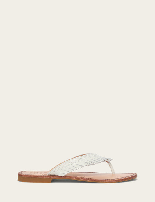 Women's White Ava Fringe Sandals | Frye White