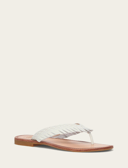 Women's White Ava Fringe Sandals | Frye White