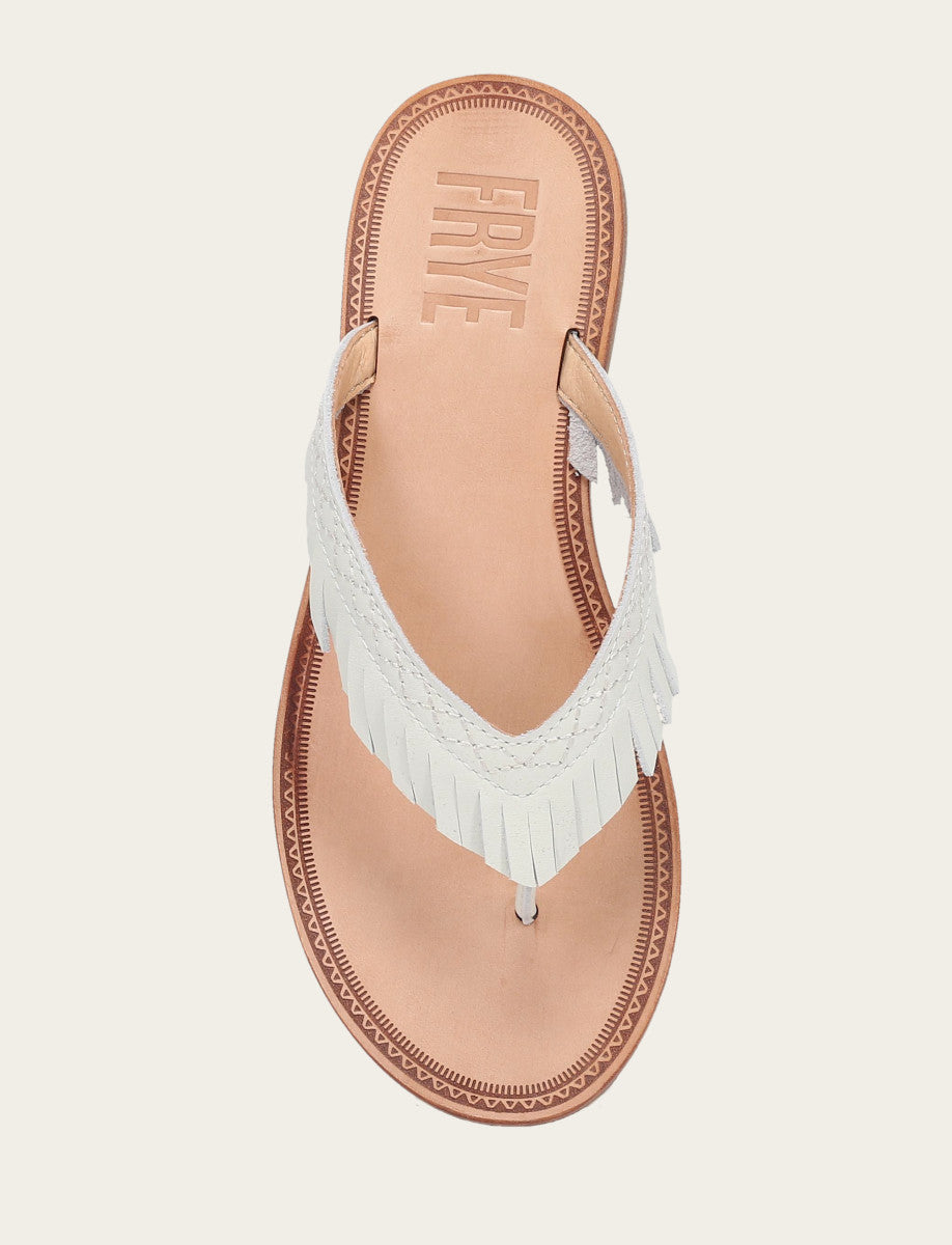 Women's White Ava Fringe Sandals | Frye White