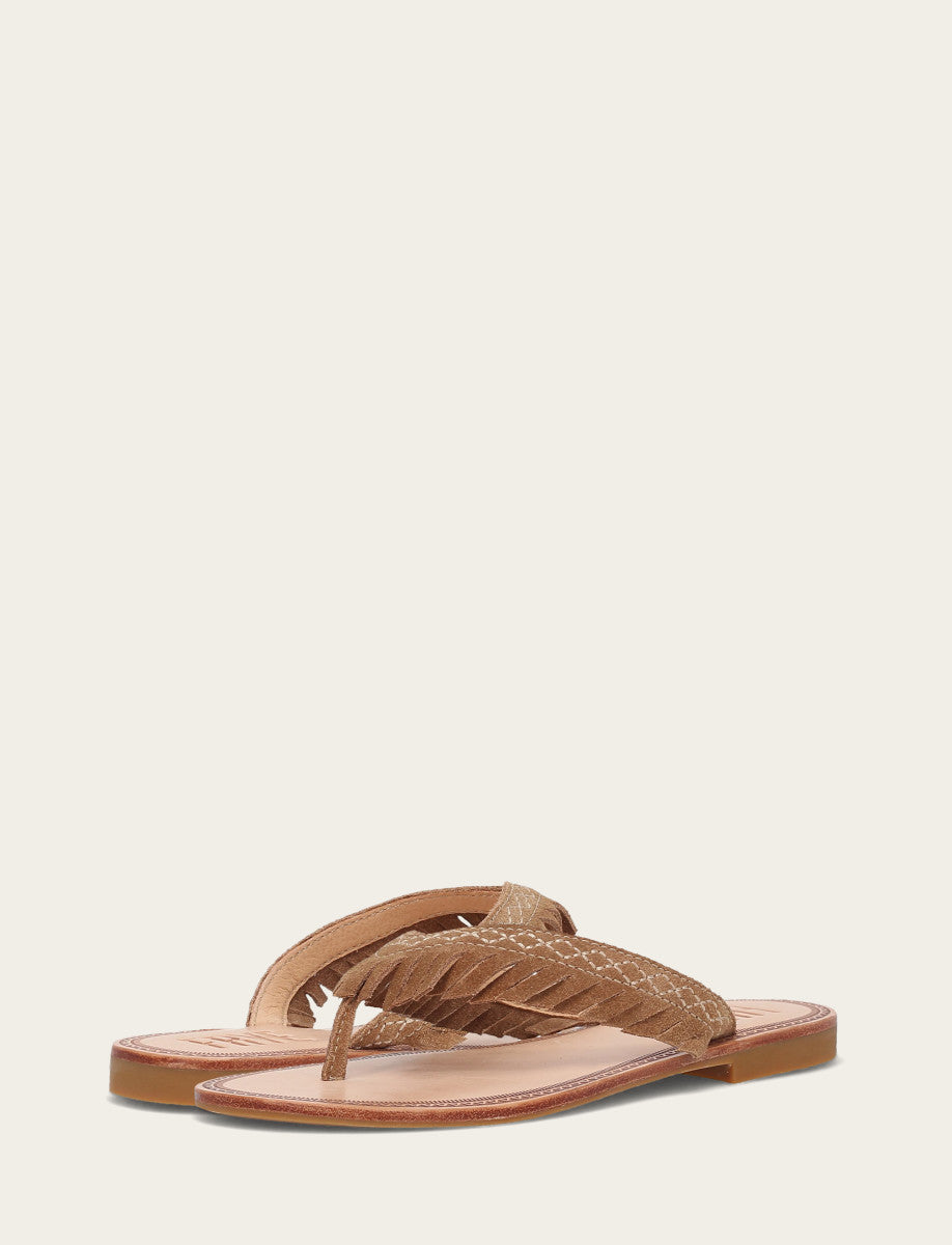Women's Almond Ava Fringe Sandals | Frye Almond