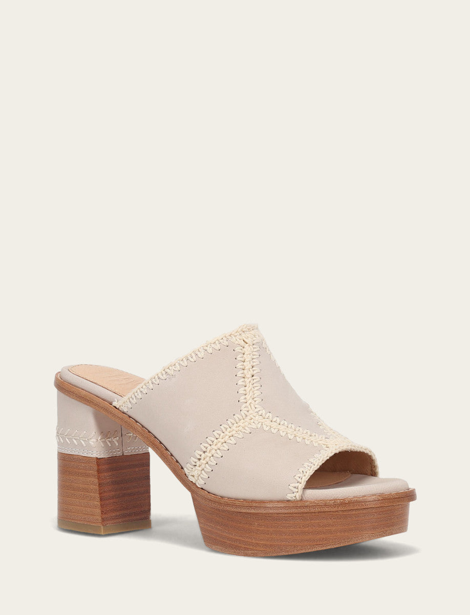Women's Ivory Pipa Crochet Platform Sandals | Frye Ivory