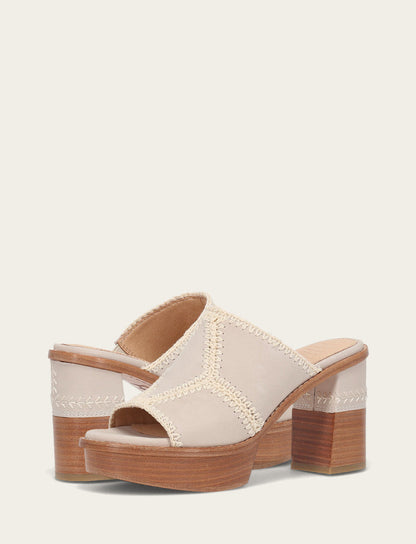 Women's Ivory Pipa Crochet Platform Sandals | Frye Ivory